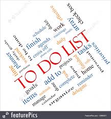 Signs And Info To Do List Words Stock Illustration
