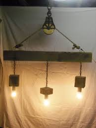 Beam Wood Light Fixture And Pulley Pendant Light Id Lights