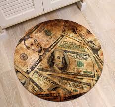 vine dollar bills round area rug