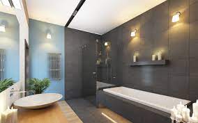 bathroom with bamboo floors