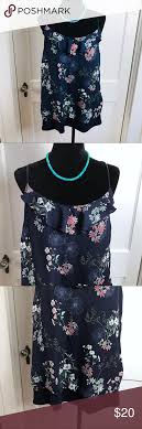 Maurices Floral Navy Tank Maurices Size 0 Maurices Size 0