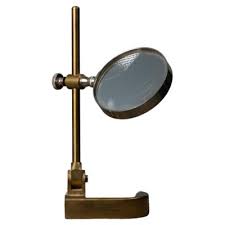 Swedish Brass Desktop Magnifying Glass