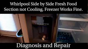 whirlpool side by side fridge not