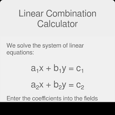 linear combination calculator steps