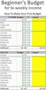 Creating A Beginners Budget Especially For Bi Weekly Paychecks