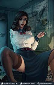 Elizabeth teasing you in her sexy stockings (LumiNyu) [Bioshock Infinite:  Burial at Sea] : r/thighhighhentai