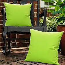 Com Lime Green Outdoor Pillows