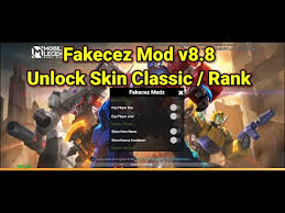 Fakecez Mod v8.8 MLBB | | Unlock Skin Work Classic & Rank - YouTube