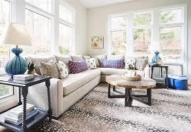 light gray chevron pattern sofa on