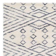 macy white blue patterned area rug 5x7