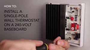 The old thermostat model is 859m new thermostat: How To Install Wall Thermostat Single Pole On 240v Baseboard Cadet Heat Youtube