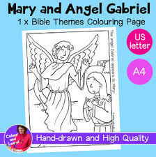 We also have another annunciation/incarnation coloring page. Mary And Angel Gabriel Bible Coloring Sheet Colouring Page Religious Church