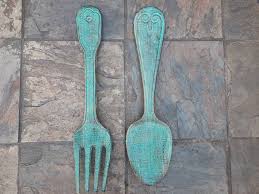 Rustic Fork And Spoon Wall Decor For