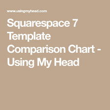 Squarespace 7 Template Comparison Chart Using My Head