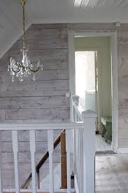 Grey Knotty Pine Rustic Stairs White