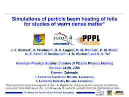 simulations of particle beam heating