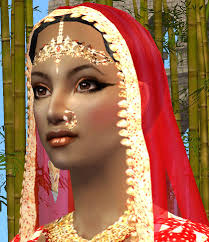 sims indian costume makeup part