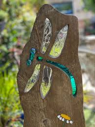 Dragonfly Garden Sculpture Stained