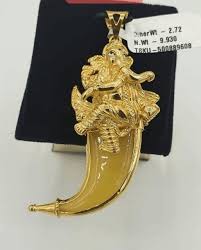tiger nail pendant gold in thane at