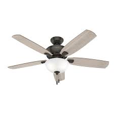 Hunter Creekside 52 In Noble Bronze Led Indoor Ceiling Fan With Light Kit 5 Blade In The Ceiling Fans Department At Lowes Com