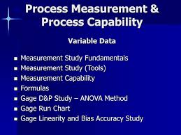 Ppt Process Measurement Process Capability Variable Data