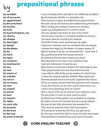That is, of course, why the words . 100 Prepositional Phrase Sentences List Prepositions Myenglishteacher Eu Blog