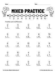 addition subtraction mixed practice