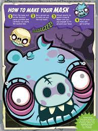 Angry Birds Zombie Pig Mask Template Full Screenshot