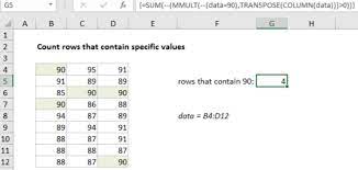 excel formula count rows that contain