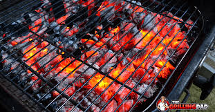 rature of a charcoal grill