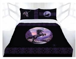 Anne Stokes Black Unicorn Bedding