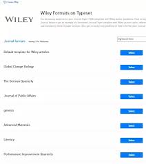 Where Can I Find The Word Template For Wiley Journals For
