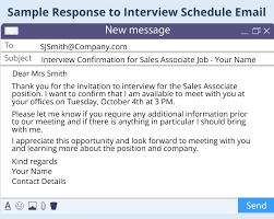 response to interview schedule email