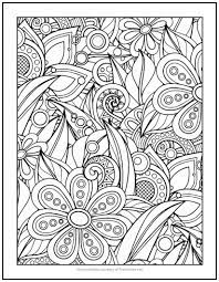 Abstract Garden Coloring Page Print