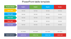 powerpoint table template and google