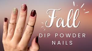 fall nail design 2022 dip powder
