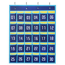 Hblife Numbered Classroom Pocket Chart Cell Phones Holder Wall Door Hanging Organizer 30 Pockets