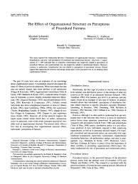 Pdf Effects Of Organizational Structure On Perceptions Of