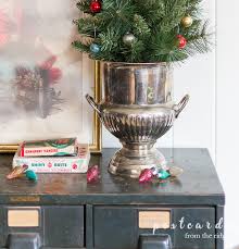 Our champagne gift ideas for friends: Champagne Bucket Christmas Tree Stand Postcards From The Ridge
