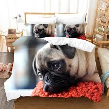 Bedding Sets 3d Pug Dog Set Cute Animal