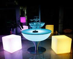 Led Illuminated Coffee Table Cube