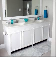Another thing to note here is that vanities can end up coming with a multitude of height options. Remodelaholic How To Raise Up A Short Vanity