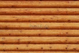 Wooden Logs Wall Of Rural House