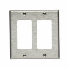 2 Gang Decora Wall Plate Stainless