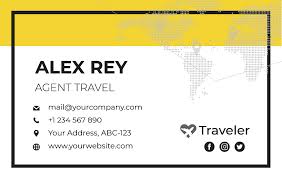 travel world agency business card template