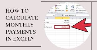 Calculate Monthly Payments In Excel