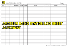 radio station log sheet in a4