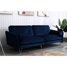 Velvet Three Seater Sofa Sofa Bed With