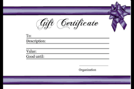 Gift Certificate Example Under Fontanacountryinn Com