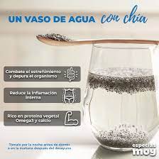 Especias Moy - Tomar un vaso de agua con chía te ayudara... | Facebook